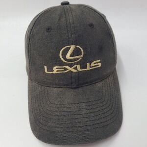 Lexus Hat Strapback Black Gold Distressed North Shore Logo Fersten Worldwide Men